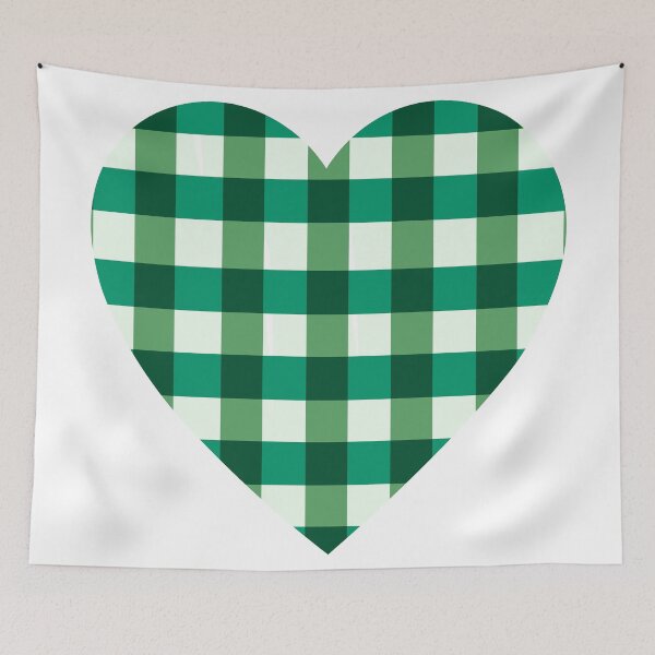 Item preview, Copy of Green and Black Plaid Heart designed and sold by Allie Rockhill.