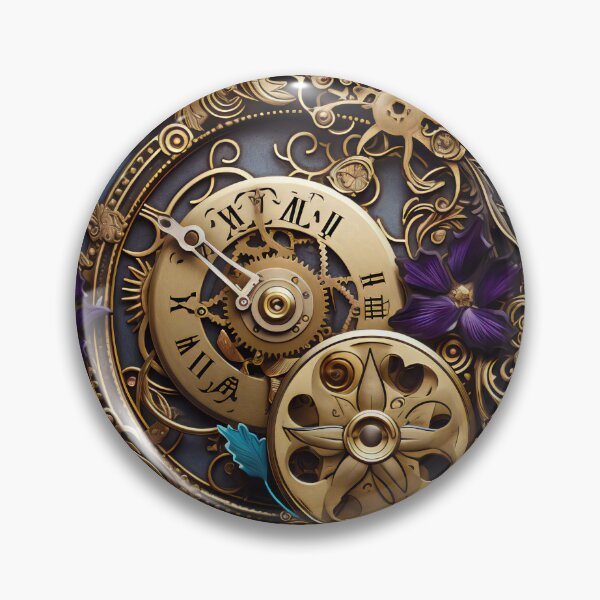 Item preview, Steampunk Flowers and Rusty Clockwork with Dark Background designed and sold by BrandonArtWorld.