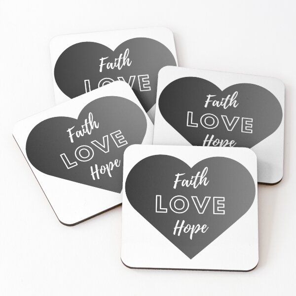 Item preview, Faith Hope Love - Black, Grey, White designed and sold by BibleStuff.