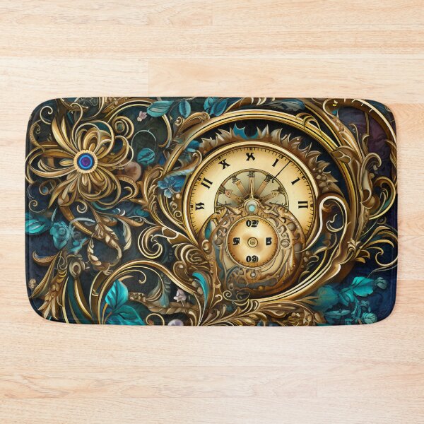 Item preview, Steampunk Flowers and Rusty Clockwork with Dark Background designed and sold by BrandonArtWorld.
