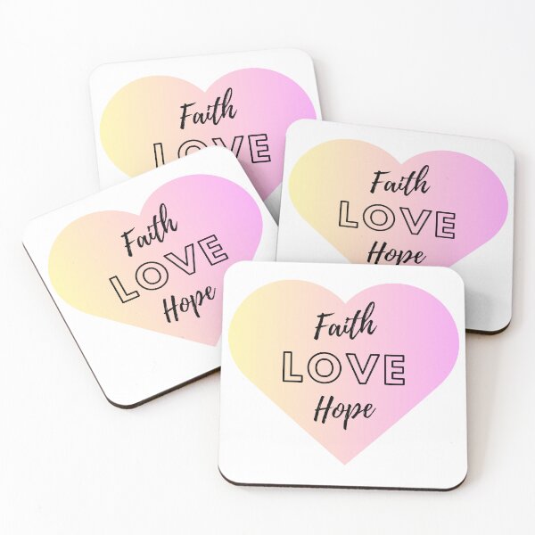 Item preview, Faith Hope Love - Yellow, Pink, Black designed and sold by BibleStuff.