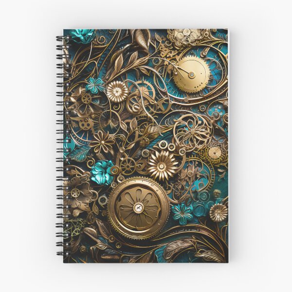 Item preview,  Steampunk Flowers and Rusty Clockwork with Dark Background designed and sold by BrandonArtWorld.