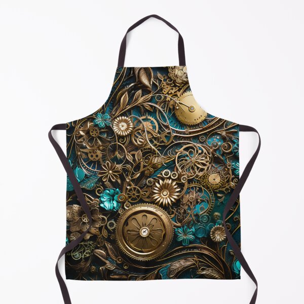 Item preview, Steampunk Flowers and Rusty Clockwork with Dark Background designed and sold by BrandonArtWorld.