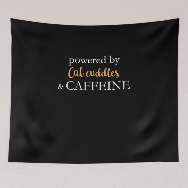 Item preview, Powered By Cat Cuddles And Caffeine designed and sold by theredteacup.