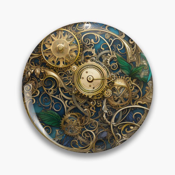 Item preview, Steampunk Flowers and Rusty Clockwork with Dark Background designed and sold by BrandonArtWorld.
