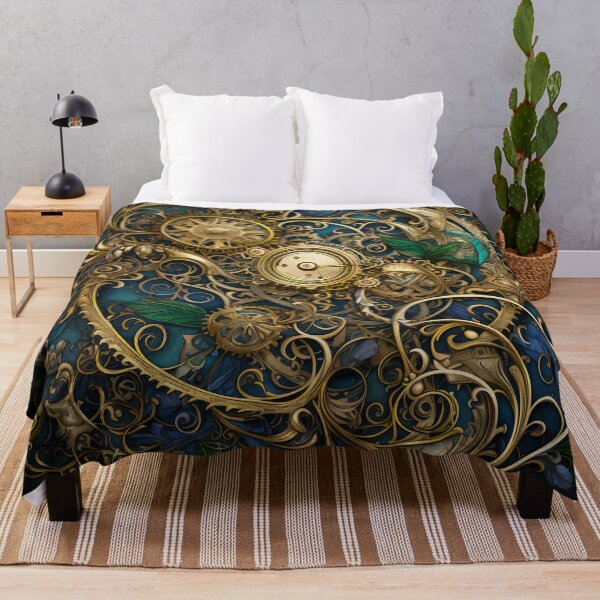 Item preview, Steampunk Flowers and Rusty Clockwork with Dark Background designed and sold by BrandonArtWorld.