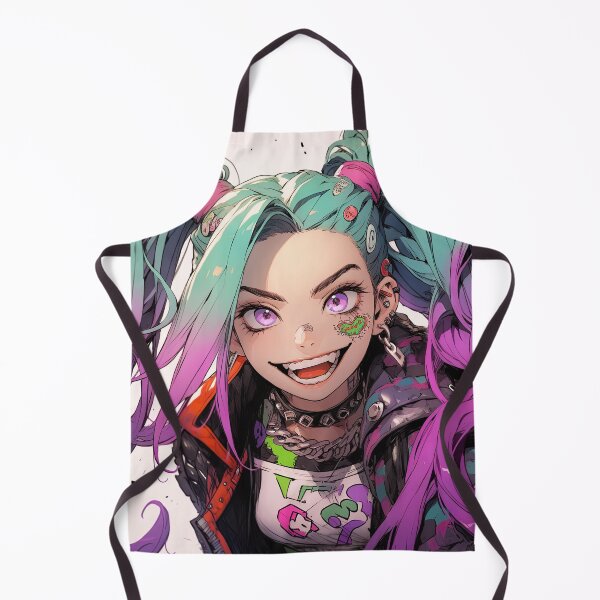 Item preview, Excited Crazy Pigtail Punk Rock Anime Girl designed and sold by bubblegoth.
