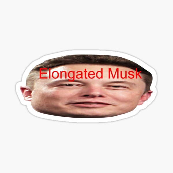 &ldquo;Elongated Musk&rdquo; Sticker for Sale by DesignFeind | Redbubble