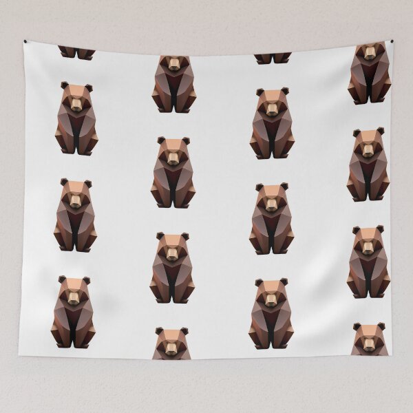 Item preview, Brown Bear Aesthetic Geometric designed and sold by MinimalistHaven.