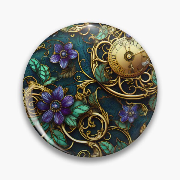 Item preview, Steampunk Flowers and Rusty Clockwork with Dark Background designed and sold by BrandonArtWorld.