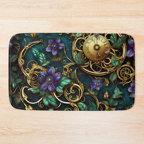 Item preview, Steampunk Flowers and Rusty Clockwork with Dark Background designed and sold by BrandonArtWorld.