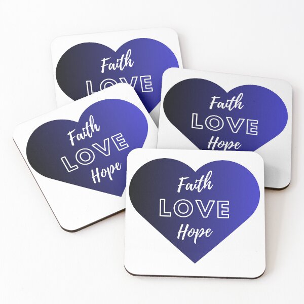 Item preview, Faith Hope Love - Blue, Black, White designed and sold by BibleStuff.