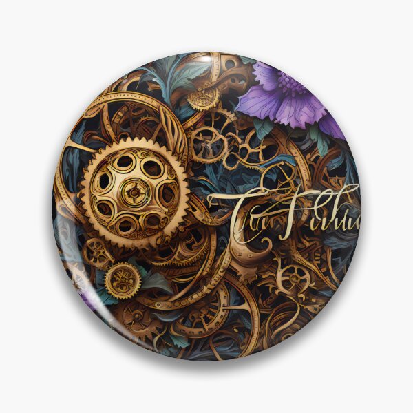 Item preview, Steampunk Flowers and Rusty Clockwork with Dark Background designed and sold by BrandonArtWorld.