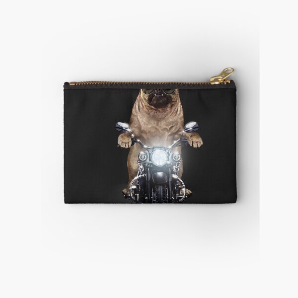 Item preview, Grumpy Pug In Aviator Sunglass Riding Motorcycle Dog  designed and sold by BrianBVercher.