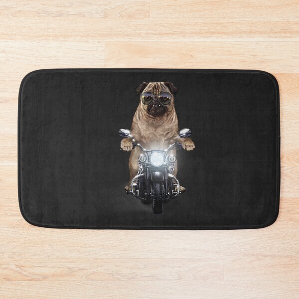 Item preview, Grumpy Pug In Aviator Sunglass Riding Motorcycle Dog  designed and sold by BrianBVercher.