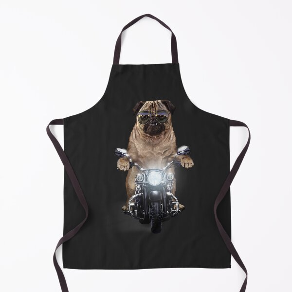 Item preview, Grumpy Pug In Aviator Sunglass Riding Motorcycle Dog designed and sold by BrianBVercher.