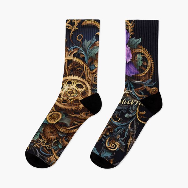Item preview, Steampunk Flowers and Rusty Clockwork with Dark Background designed and sold by BrandonArtWorld.
