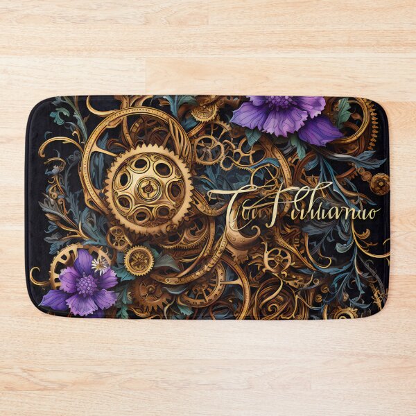 Item preview, Steampunk Flowers and Rusty Clockwork with Dark Background designed and sold by BrandonArtWorld.
