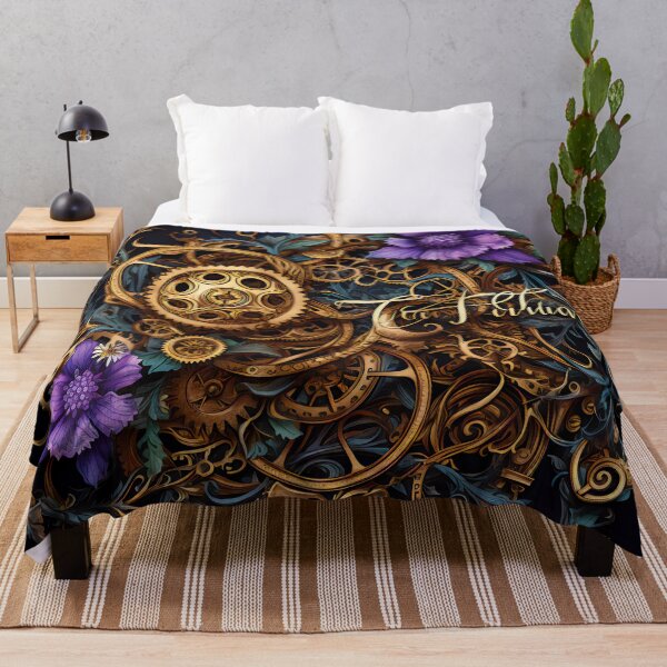 Item preview, Steampunk Flowers and Rusty Clockwork with Dark Background designed and sold by BrandonArtWorld.
