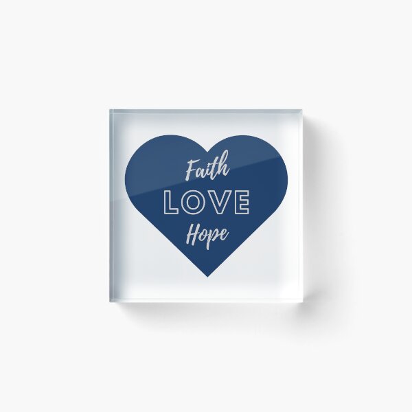 Item preview, Faith Hope Love - Blue, White designed and sold by BibleStuff.
