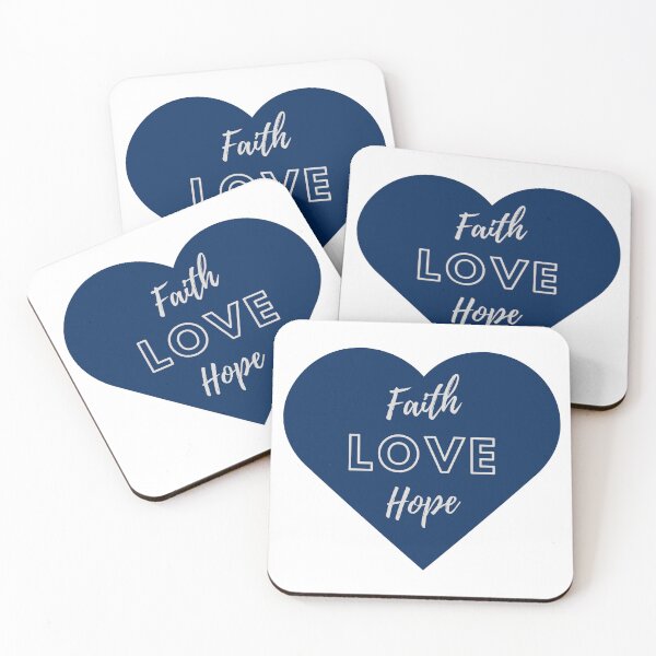 Item preview, Faith Hope Love - Blue, White designed and sold by BibleStuff.