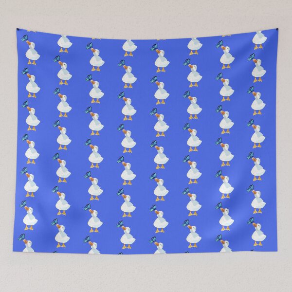 Item preview, Happy little duck playing with blue butterfly  designed and sold by altairaleon.