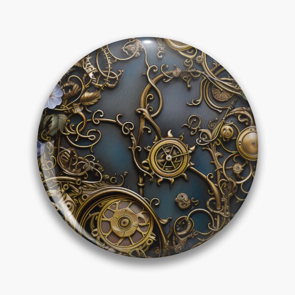 Item preview, Steampunk Flowers and Rusty Clockwork with Dark Background designed and sold by BrandonArtWorld.