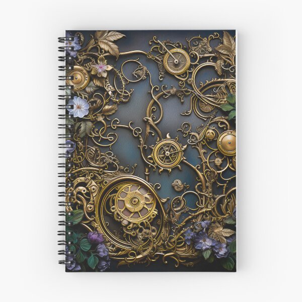 Item preview, Steampunk Flowers and Rusty Clockwork with Dark Background designed and sold by BrandonArtWorld.