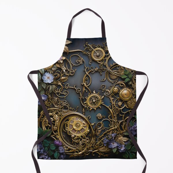 Item preview, Steampunk Flowers and Rusty Clockwork with Dark Background designed and sold by BrandonArtWorld.