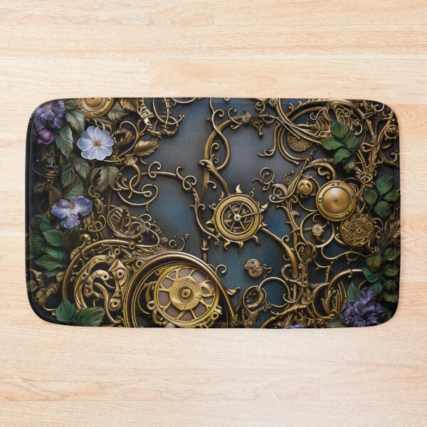 Item preview, Steampunk Flowers and Rusty Clockwork with Dark Background designed and sold by BrandonArtWorld.
