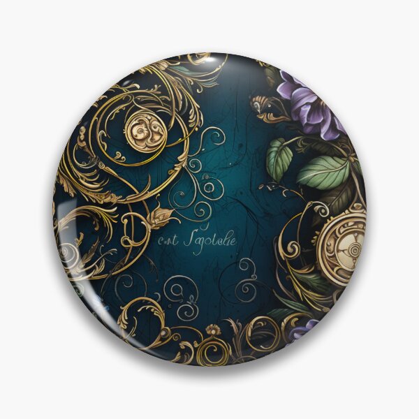 Item preview, Steampunk Flowers and Rusty Clockwork with Dark Background designed and sold by BrandonArtWorld.