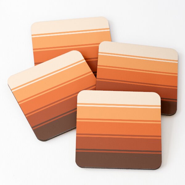 Item preview, Ombre Gradient Lines (Brown to Orange to White) designed and sold by MaidenofIron157.