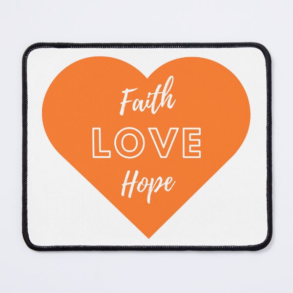 Item preview, Faith Hope Love - Orange, White designed and sold by BibleStuff.