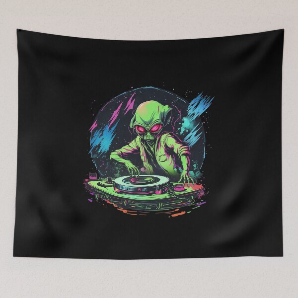 Item preview, Alien DJ Dropping Stellar Beats designed and sold by AncientArkana.