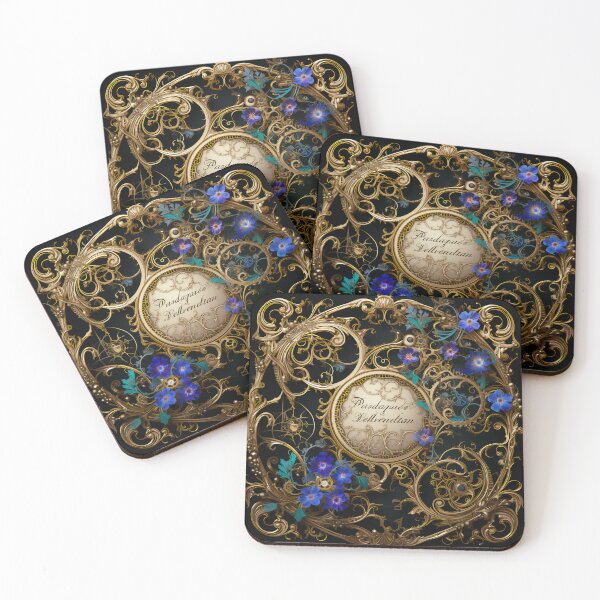 Item preview, Steampunk Flowers and Rusty Clockwork with Dark Background designed and sold by BrandonArtWorld.