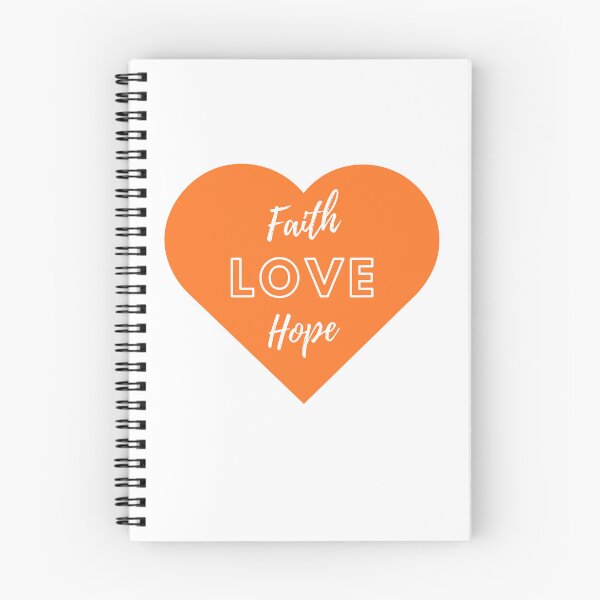 Item preview, Faith Hope Love - Orange, White designed and sold by BibleStuff.