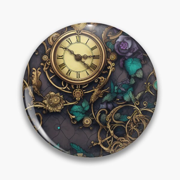 Item preview, Steampunk Flowers and Rusty Clockwork with Dark Background designed and sold by BrandonArtWorld.