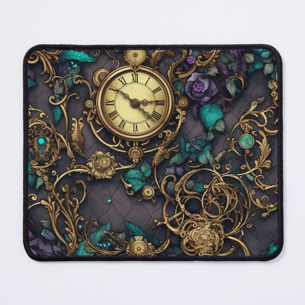 Item preview, Steampunk Flowers and Rusty Clockwork with Dark Background designed and sold by BrandonArtWorld.