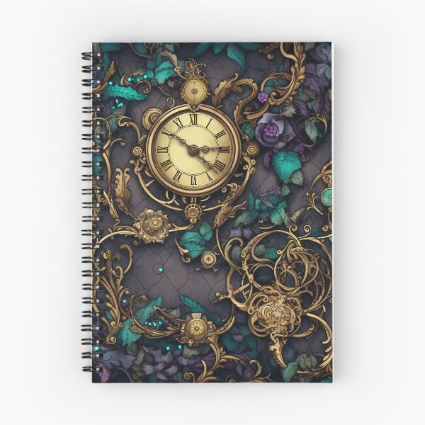 Item preview, Steampunk Flowers and Rusty Clockwork with Dark Background designed and sold by BrandonArtWorld.
