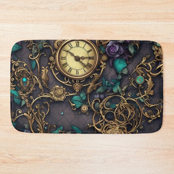 Item preview, Steampunk Flowers and Rusty Clockwork with Dark Background designed and sold by BrandonArtWorld.