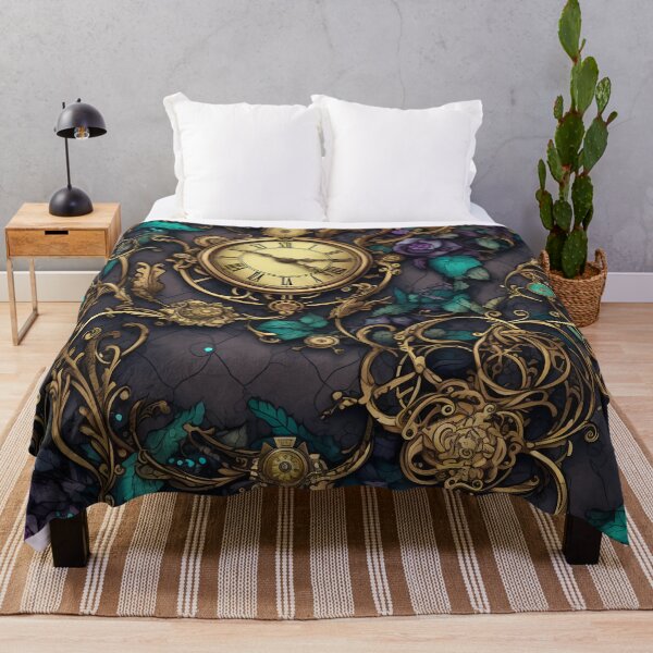 Item preview, Steampunk Flowers and Rusty Clockwork with Dark Background designed and sold by BrandonArtWorld.