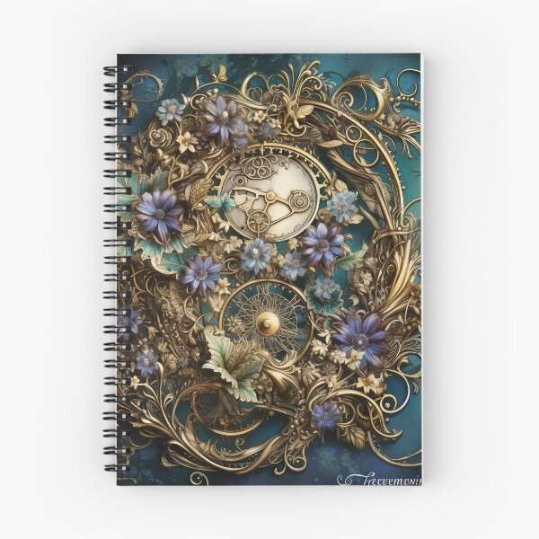 Item preview, Steampunk Flowers and Rusty Clockwork with Dark Background designed and sold by BrandonArtWorld.