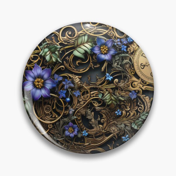 Item preview, Steampunk Flowers and Rusty Clockwork with Dark Background designed and sold by BrandonArtWorld.