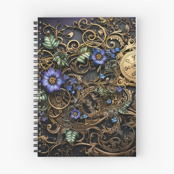 Item preview, Steampunk Flowers and Rusty Clockwork with Dark Background designed and sold by BrandonArtWorld.