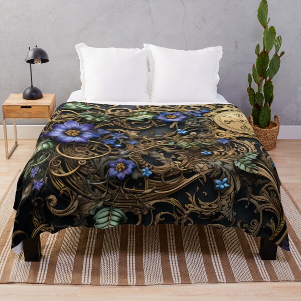 Item preview, Steampunk Flowers and Rusty Clockwork with Dark Background designed and sold by BrandonArtWorld.