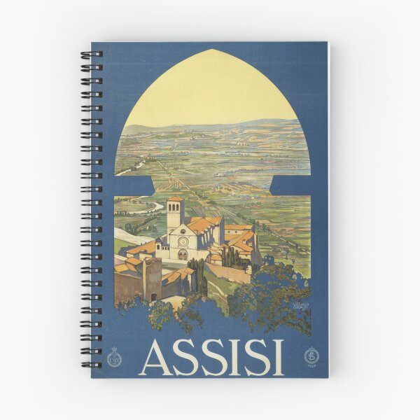 Item preview, STK502132A-Vintage travel poster for Assisi, Italy. designed and sold by StocktrekImages.