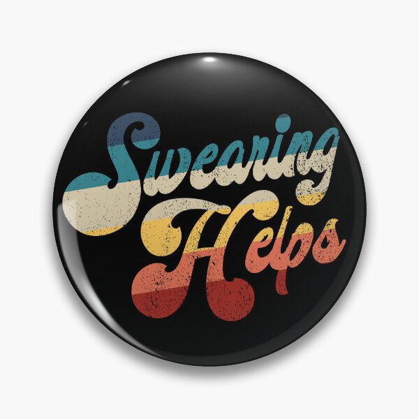 Item preview, Swearing Helps Funny Sarcastic Retro Swearing Helps Gear designed and sold by DynamicDesign.
