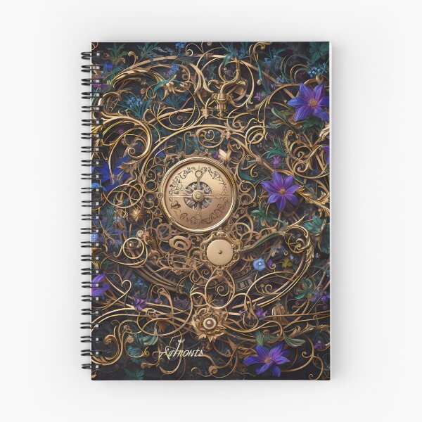 Item preview, Steampunk Flowers and Rusty Clockwork with Dark Background designed and sold by BrandonArtWorld.