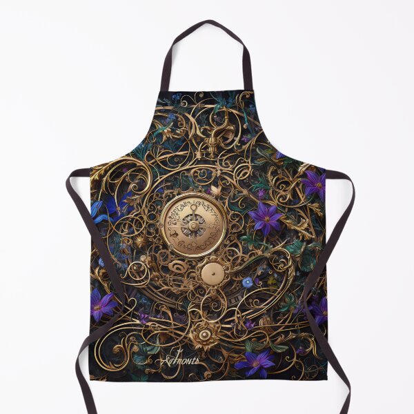 Item preview, Steampunk Flowers and Rusty Clockwork with Dark Background designed and sold by BrandonArtWorld.