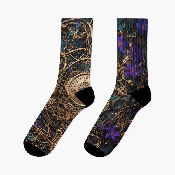 Item preview, Steampunk Flowers and Rusty Clockwork with Dark Background designed and sold by BrandonArtWorld.